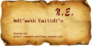 Németh Emilián névjegykártya